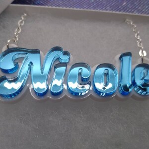 Name necklace,custom necklace,custom name necklace,personalised necklace,customized necklace,brooch,name brooch,customised brooch image 4