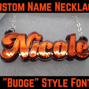 Name necklace,custom necklace,custom name necklace,personalised necklace,customized necklace,brooch,name brooch,customised brooch image 1