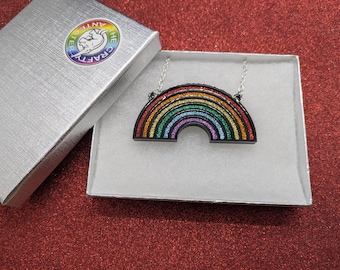 Glitter Rainbow Necklace