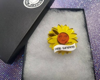 Sunflower brooch