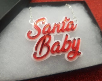 Santa baby necklace