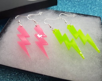 Neon Bolt earrings