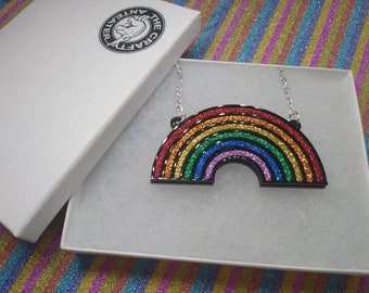 Glitter Rainbow Necklace