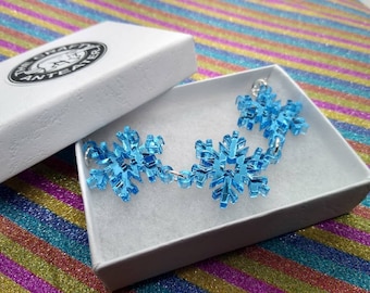 Blue Snowflake necklace