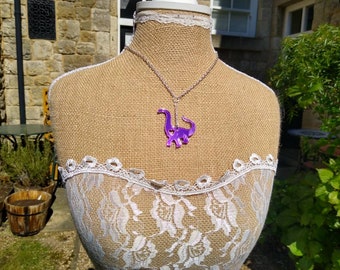 Dinosaur necklace (Purple)