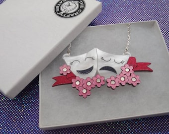 Theatre mask Necklace