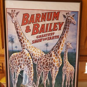 Barnum & Bailey framed circus poster