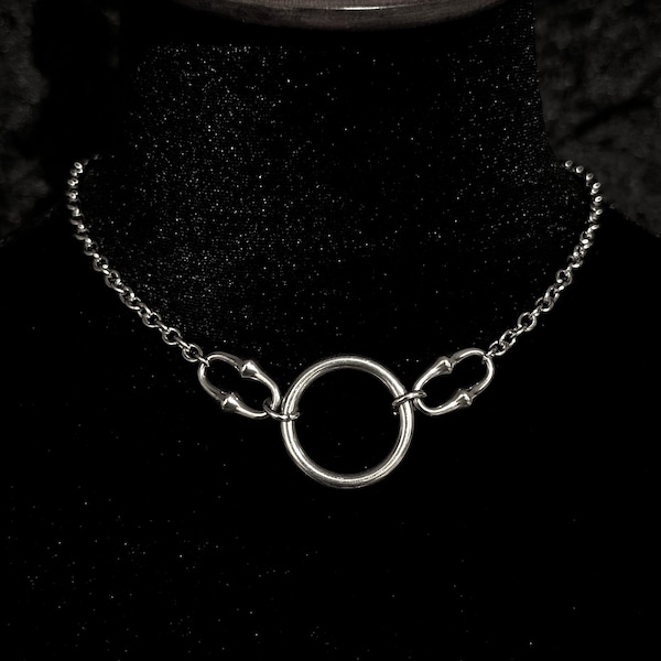 Chaîne de collier d'éternité avec joint torique en acier inoxydable, collier de jour discret
