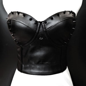 Corset, Faux Leather Bustier, Soft Leather Corset, Corset Top