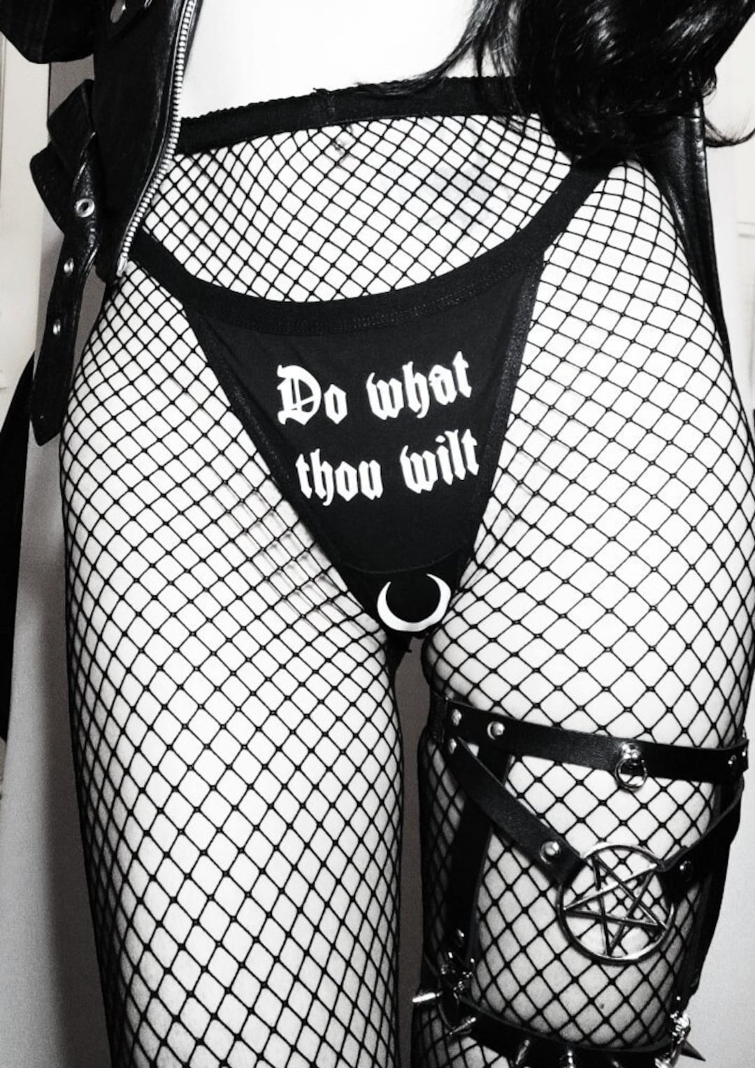 Moon Occult Thong, Gothic Underwear, Aleister Crowley, Thelema Religion, Esoteric Gift Etsy