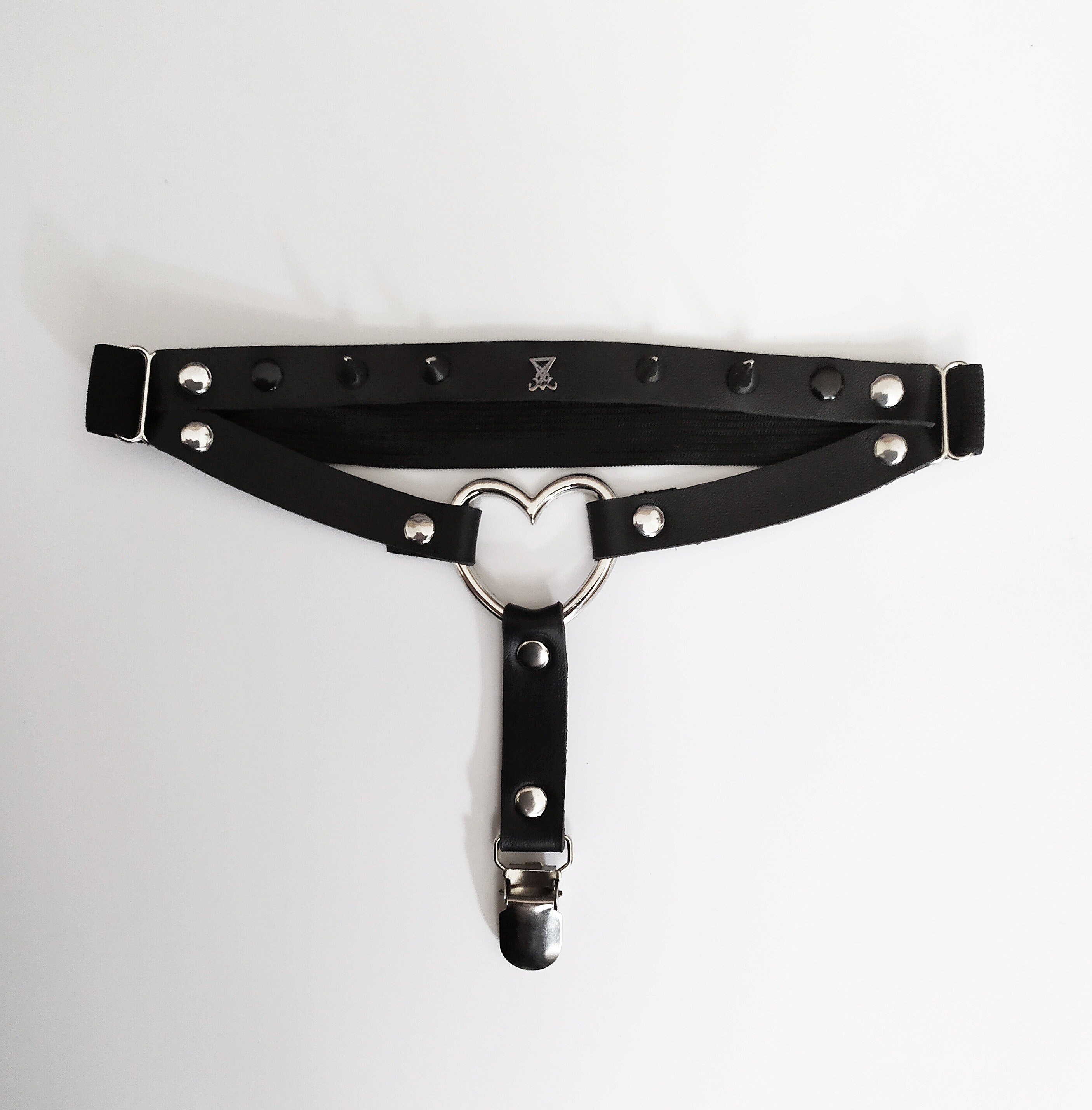 Heart Leg Garter Studs Sigil of Lucifer 