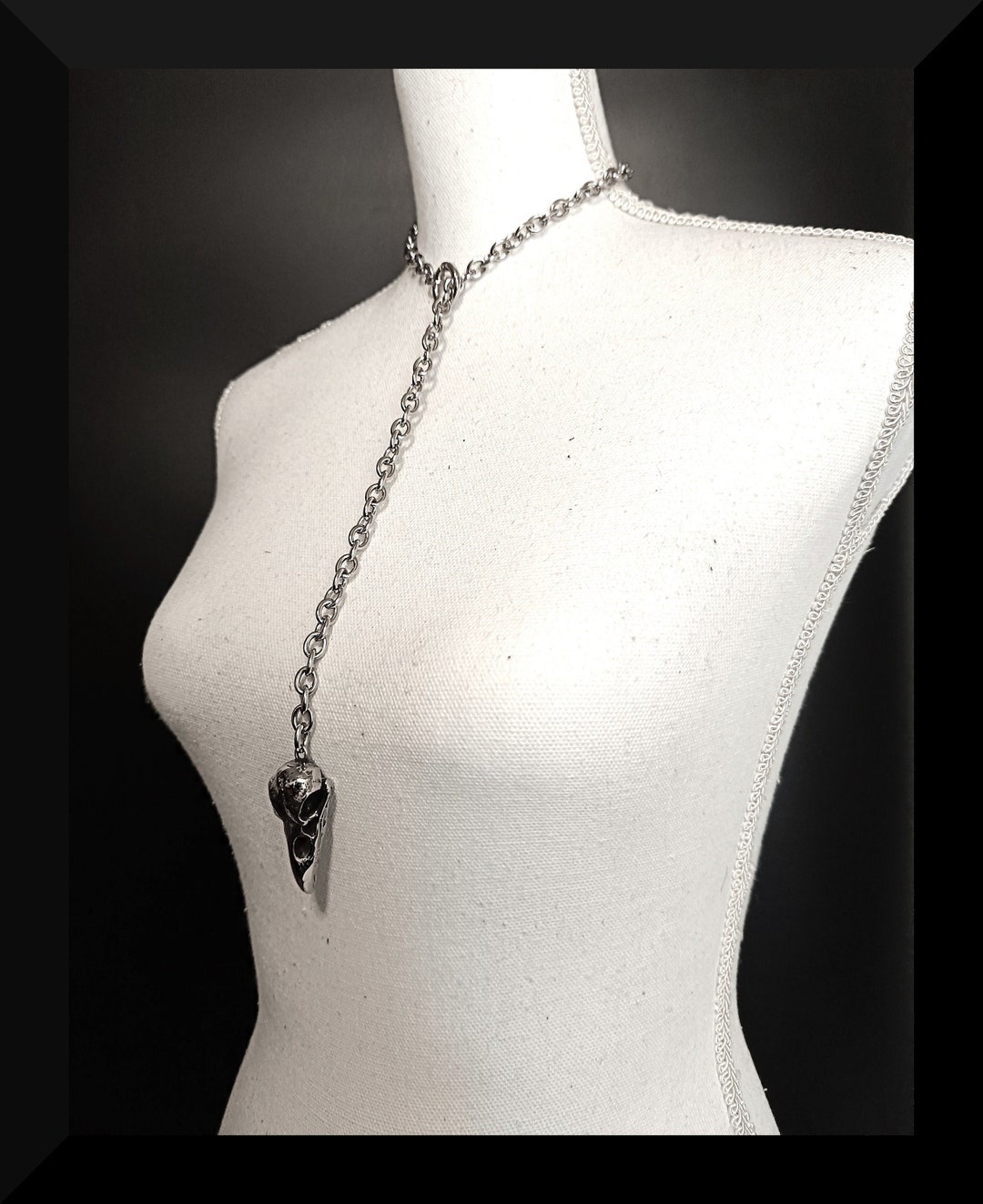 HYPNOTIZE★韓国★人気★LINKED PIERCING CHAIN NECKLACE New Hypnotize Minds Pendant 7mm/18