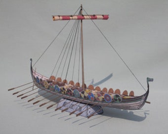 Téléchargement instantané. Paper Craft - Viking Ship - Échelle 1/72.