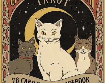 Cats Rule the Earth Tarot 78-Card Deck and Guidebook for the Feline-Obsessed by Catherine Davidson - Instant Download