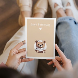 Carte postale Guérissez bientôt Je guéris bientôt carte Je guéris bientôt cadeau