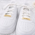 Personalized shoe tags for wedding sneakers – Engraved shoe tags for bride & groom | Wedding accessory product logo