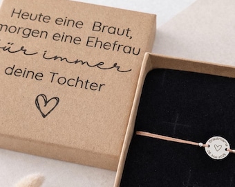 Braccialetto personalizzato per la madre della sposa – regalo di nozze per la mamma – braccialetto con incisione e cofanetto portagioie