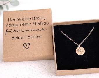 Personalized necklace for the mother of the bride with engraving – gift for the mother of the bride