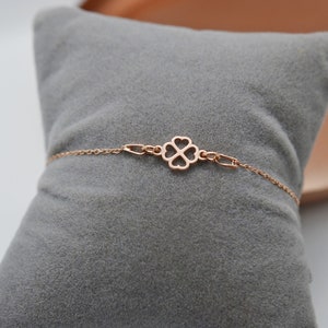 Clover bracelet // four leaf clover bracelet // lucky charm // bracelet 925 sterling silver // get well soon bracelet