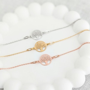 Levensboom armband 925 sterling zilver I Levensboom armband I Bevestigingsgeschenk I Communie armband