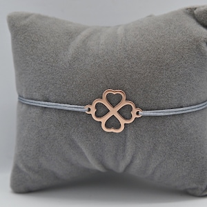 Cloverleaf bracelet heart 925 sterling silver I bracelet clover I lucky bracelet I rose gold, gold, silver