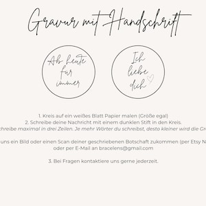 Anleitung für personalisierte Manschettenknöpfe mit Handschrift Gravur