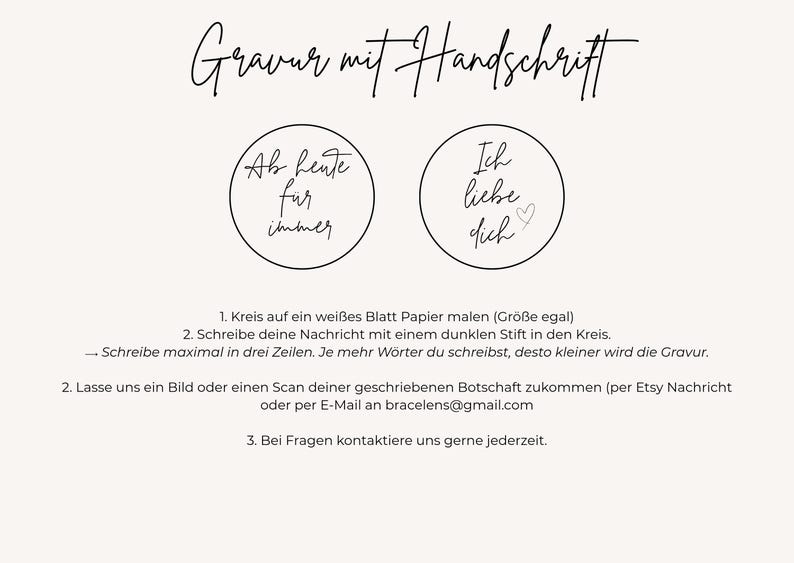Anleitung für personalisierte Manschettenknöpfe mit Handschrift Gravur