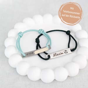 Customizable Emergency ID Bracelet for Kids – Personalized with Name & Phone Number
