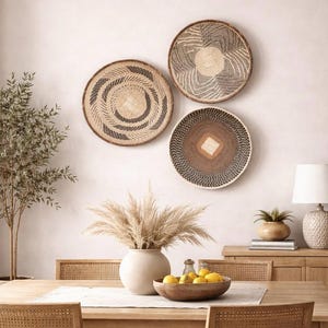 Handwoven Tonga Zimbabwe Binga Baskets 15”  - Traditional African Art Basket