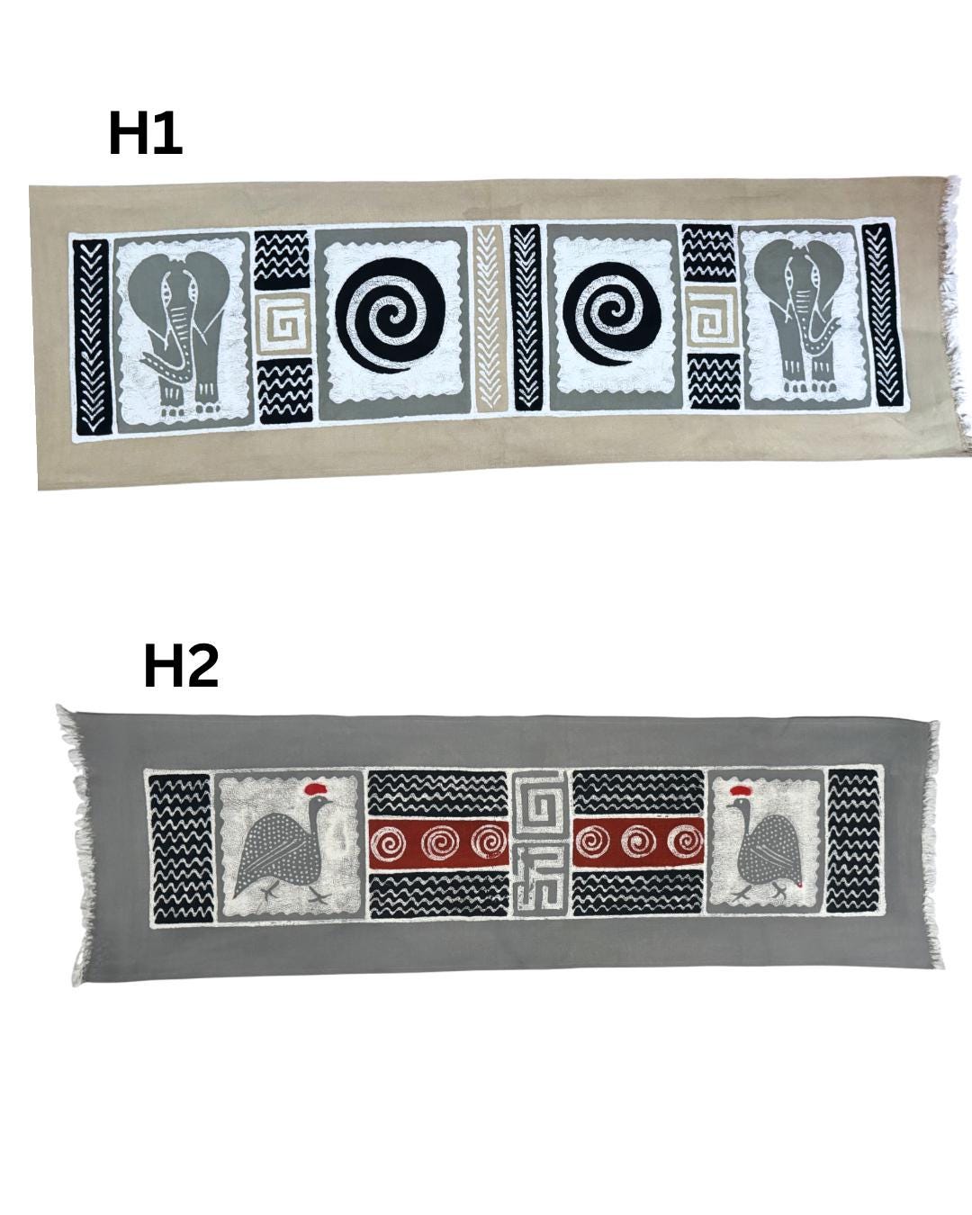 African Shona Batik Wall Hanging | Sadza Print Table Runner | Organic ...