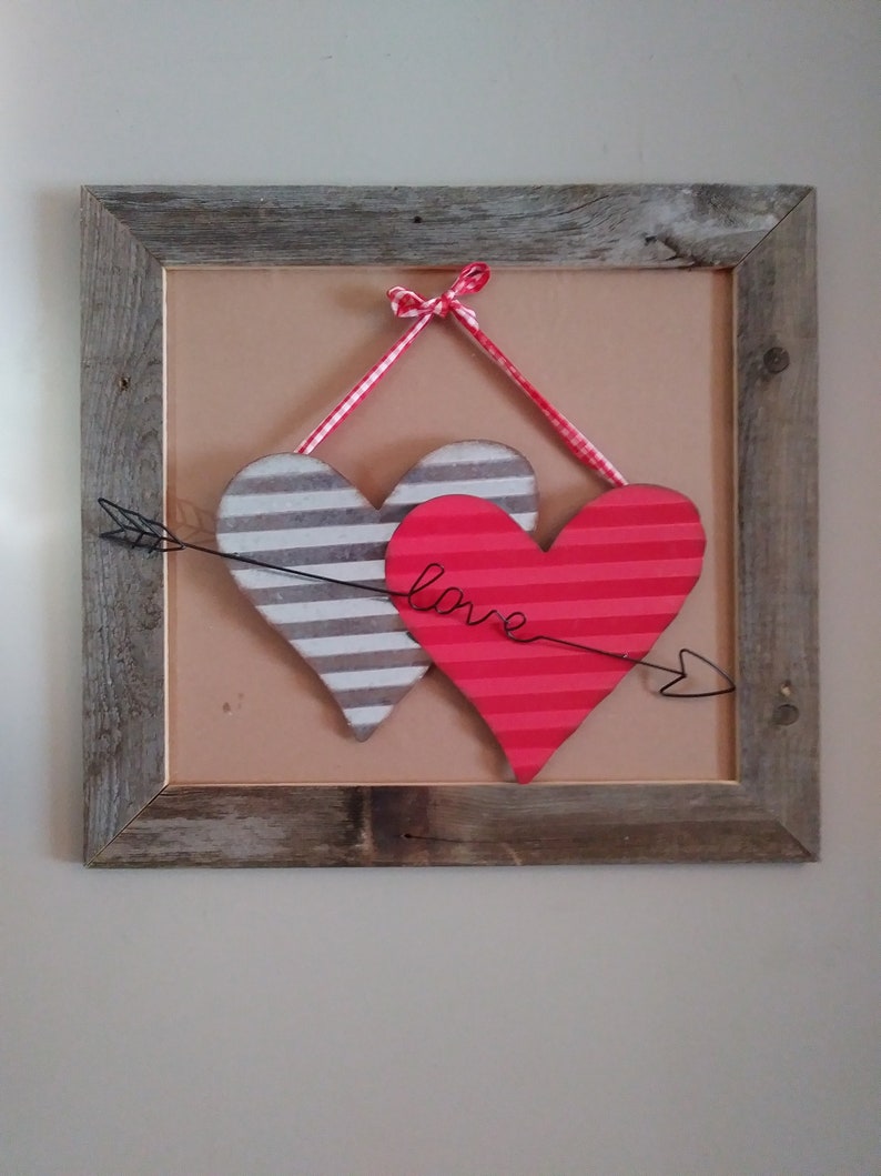 Wood and metal wall art Etsy