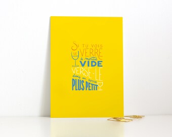 Verre Moitie Plein Art Etsy France