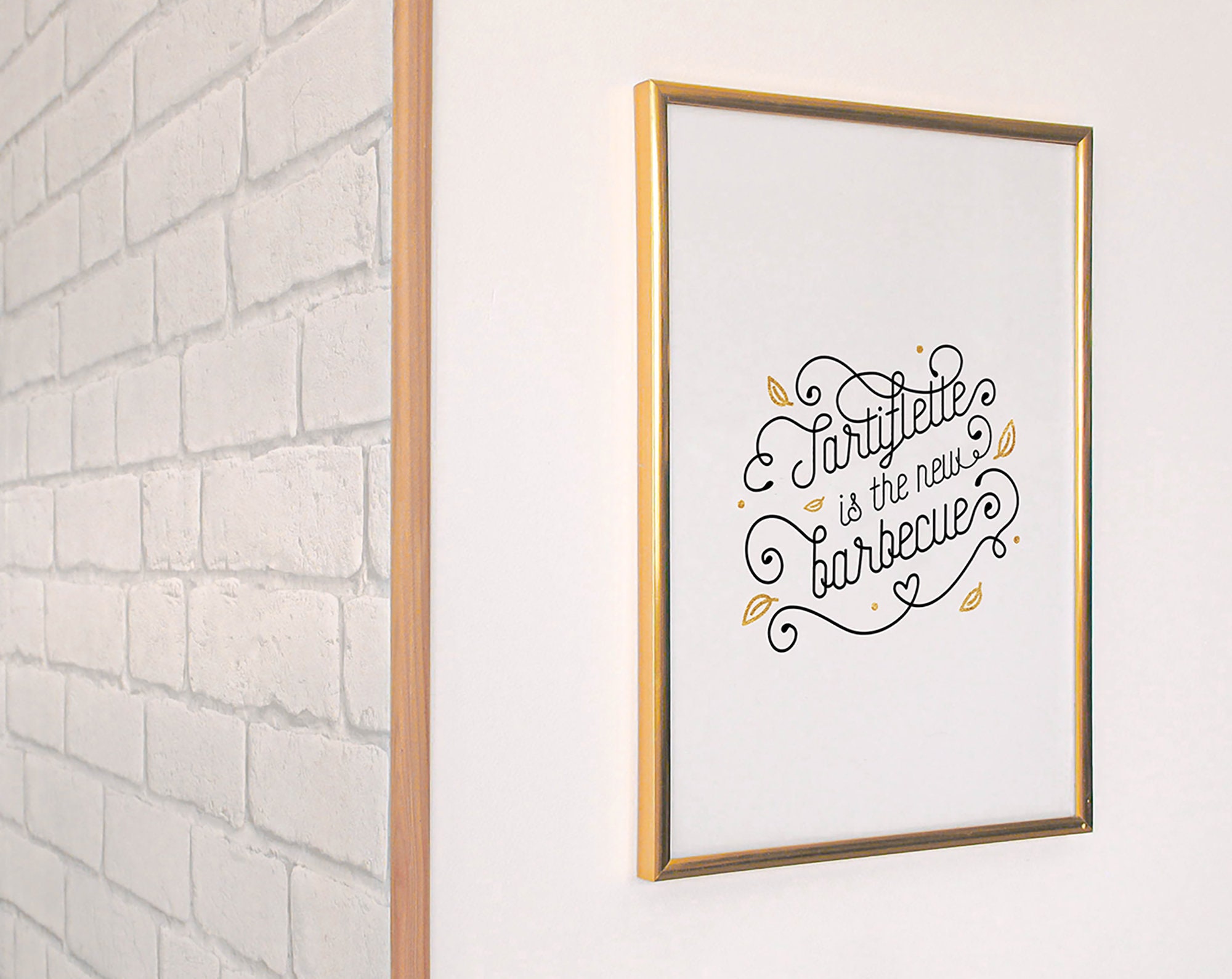 Tartiflette Is The New Barbecue - Affiche A4 Dorée à La Main