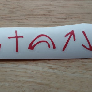 Christian He Came to Earth  Died on Cross went to Tomb Rose to Heaven Coming Again Vinyl Decal 22 colors and 11 sizes