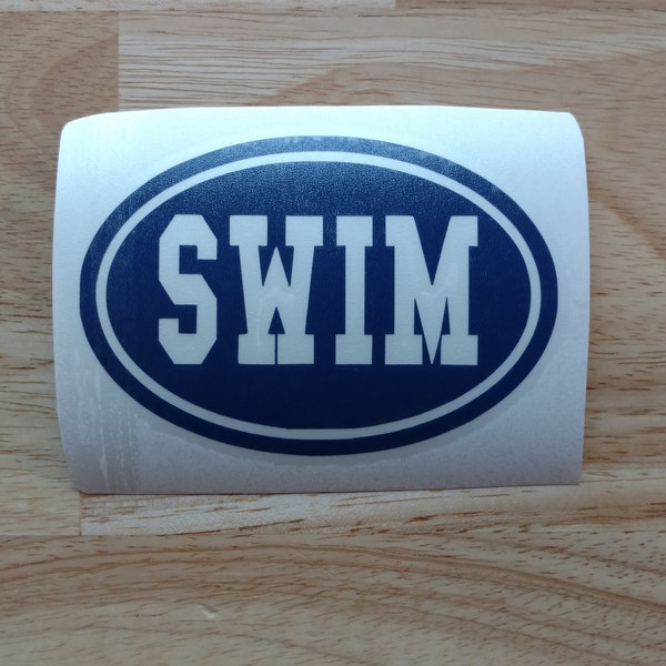 Swimming Decal Etsy
