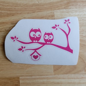 Owl Love Tree Vinyl Decal 22 colors Sticker Car Truck Boat Phone Laptop Decal Window Sticker Kayak Decal
