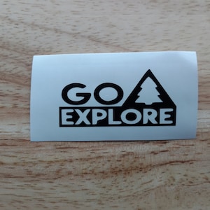 Go Explore Wonder-Lust Traveler Hiking Travel Vinyl Decal 22 colors and 11 sizes to choose Truck Boat Phone Laptop Decal Window Sticker