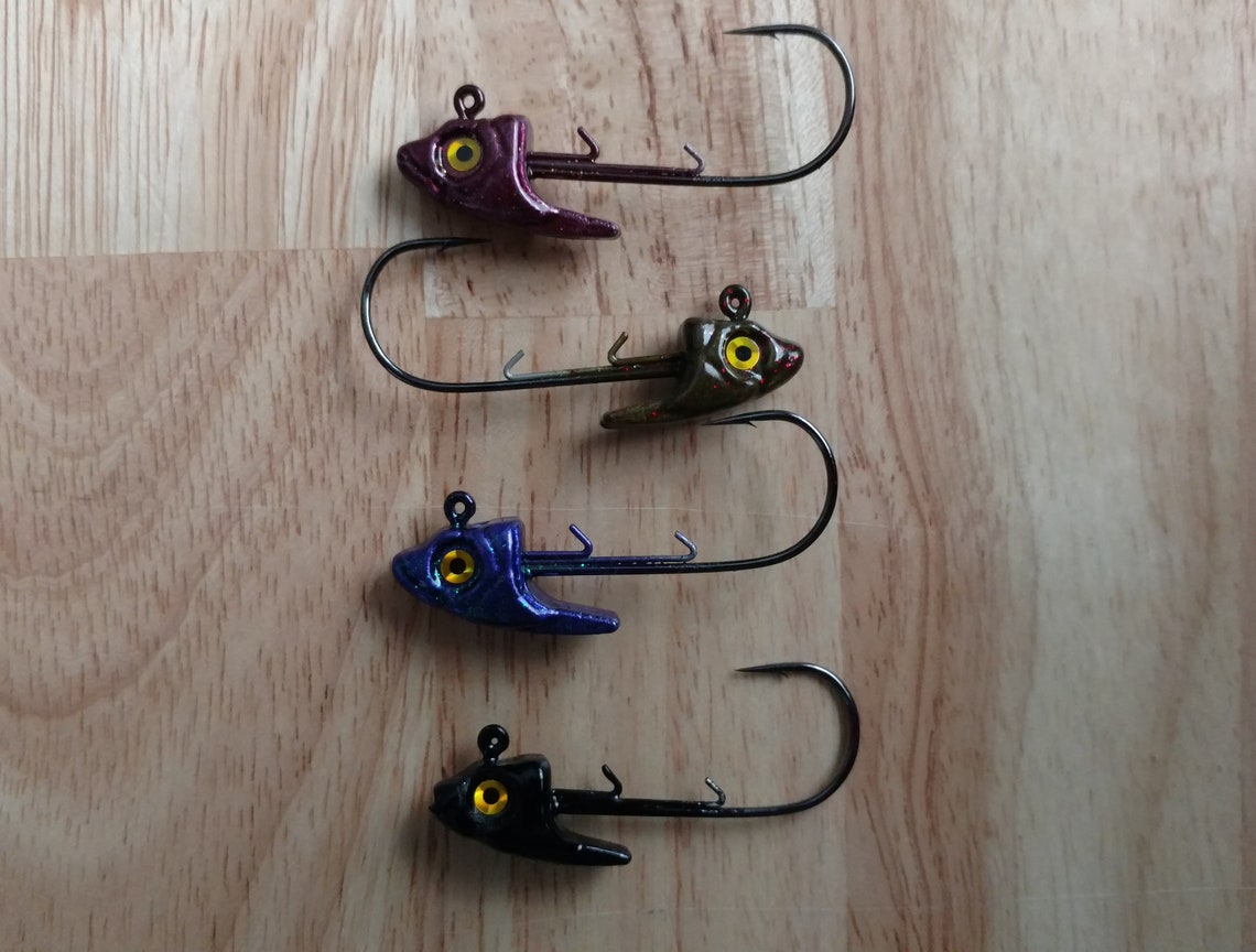 Swim Bait Swimbait Jig Heads Quantity of 4 1/2 and 3/8 Oz Etsy