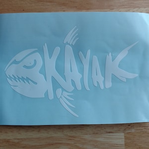 Kayak Fish Skeleton Fishing Vinyl Decal 22 colors 9 sizes to choose from Sticker Car Truck Boat Decal Window Sticker Kayak Decal