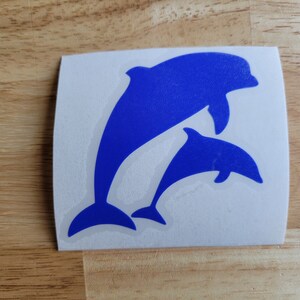 Dolphins Beach Island Vinyl Decal 22 colors 8 sizes to choose Car Truck Phone Laptop Decal Window Sticker