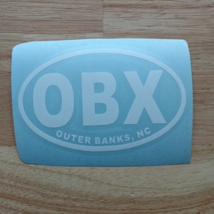 OBX Cape Hatteras  NC Lighthouse OBX North Carolina Decal Vinyl Decal 22 colors 10 sizes  Car Truck Phone Laptop Decal Window Sticker