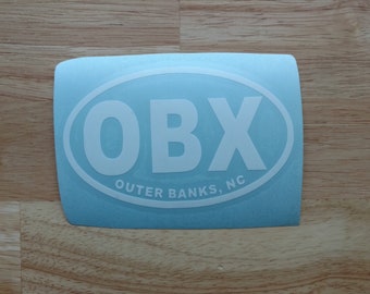 OBX Cape Hatteras  NC Lighthouse OBX North Carolina Decal Vinyl Decal 22 colors 10 sizes  Car Truck Phone Laptop Decal Window Sticker