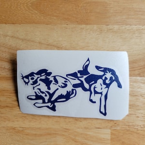 Rabbit Hunter Beagle Rabbit Dog Vinyl Decal 22 colors Sticker Truck Boat Phone Laptop Decal Window Sticker Kayak Decal
