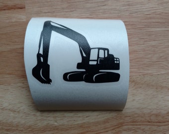 thumbnail image 2 of Backhoe Loader - Heavy Equipment Construction Operator Engineer - Cars Trucks Moped Helmet Hard Hat Auto Automotive Craft Laptop Vinyl Decal Window Wall Sticker 10382 2 of 12