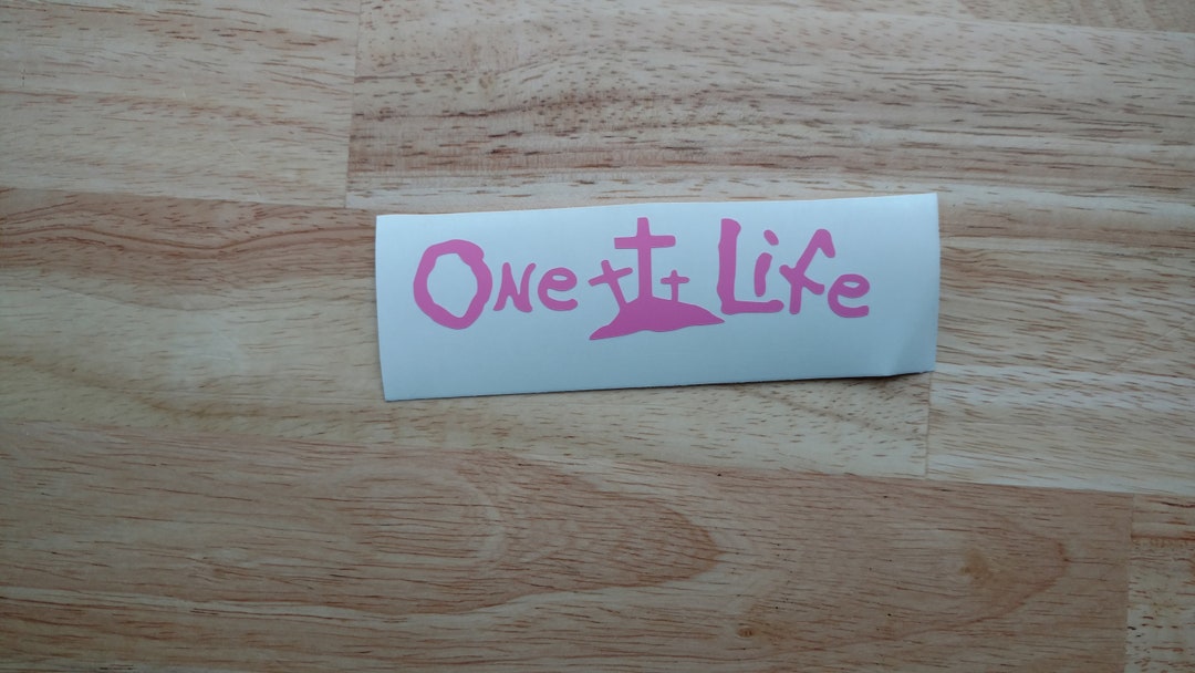 One Life Cross Vinyl Decal 22 Colors 8 Sizes to Choose Sticker Car ...