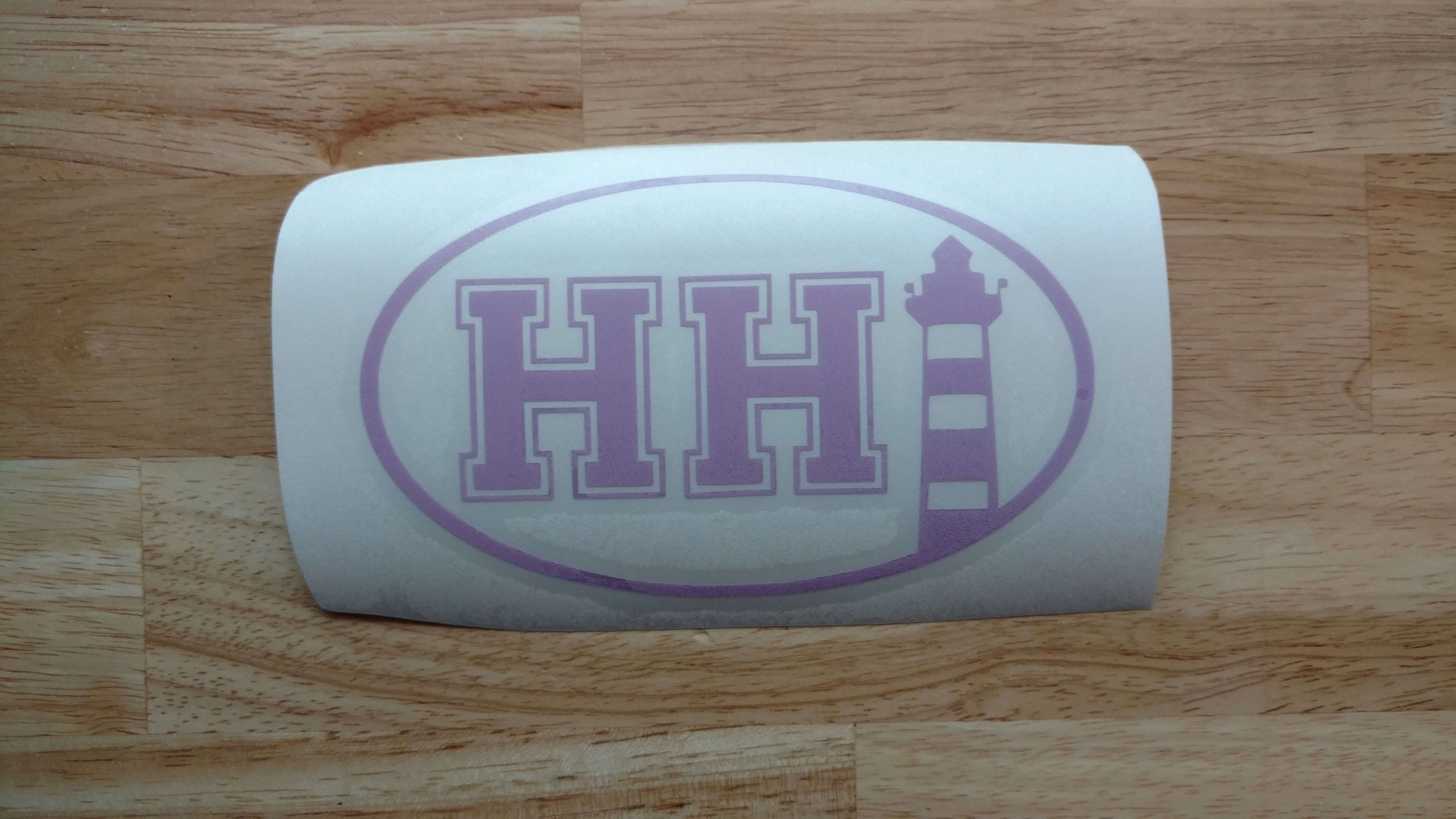 Handmade 4 inch round HHI Hilton Head Vinyl Bumper Sticker Handmade 4 inch round HHI Hilton Head Vinyl Bumper Sticker
