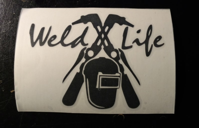 Weld Life Vinyl Welding Decal Sticker Boat Decal 22 colors 6 sizes to choose from Fishing Kayak Decal Welding Helmet tool box sticker image 1