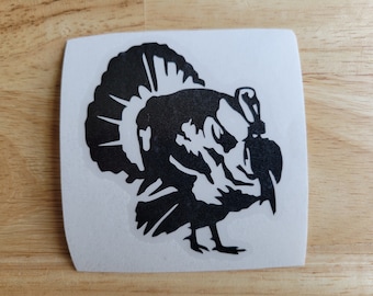 Turkey Hunter Hunting Decal Vinyl Decal 22 colors Sticker Car Truck Boat Phone Laptop Decal Window Sticker Kayak Decal