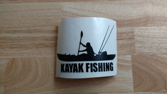 Kayak Fishing Vinyl Decal 22 colors 8 sizes to choose Hobie Pelican  Bonafide Kayak Sticker Car Truck Boat Decal Window Sticker Kayak Decal