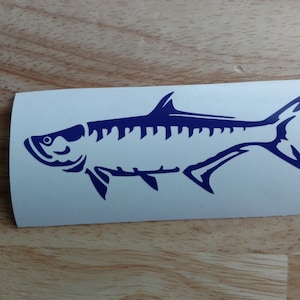 Tarpon Fishing  Vinyl Decal 22 colors and 11 sizes to choose Sticker Truck Boat Phone Laptop Decal Window Sticker Kayak Decal